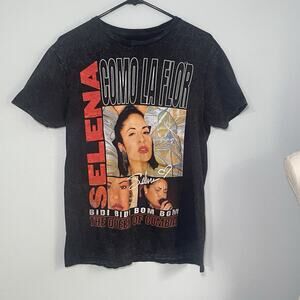 Selena Graphic Shirt Faded Black Bidi Bidi Bom Bom The Queen Of Cumbia M